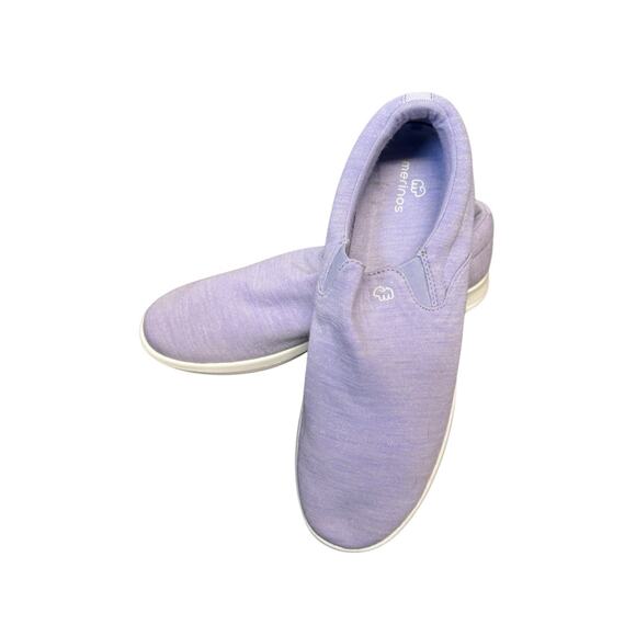 Merinos Women's Slip On Wool Shoes Woman 10 Mist Purple Machine Washable - Picture 2 of 6